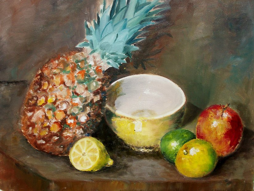 Stilleben mit Ananas